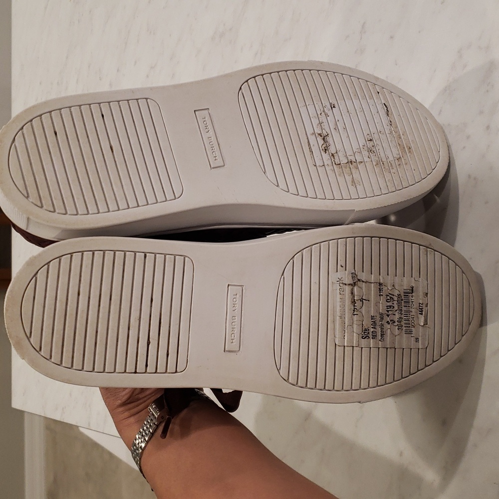 Tory Burch Burgundy Sneakers - Picture 6 of 8